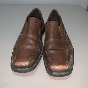 Ecco Men’s Shock Point Loafers Size 46 Brown Leather